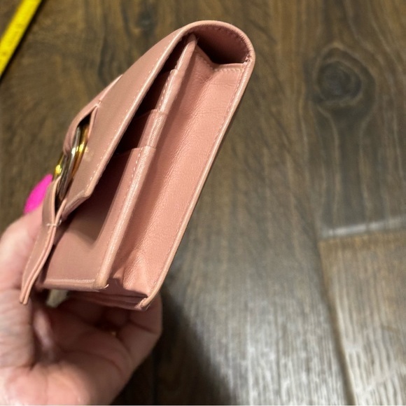 CARTIER Trinity Leather Bifold Long Wallet Rose pink Ladies - Picture 10 of 16